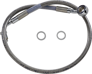 Extended Length Stainless Steel Brake Line Silver, Clear-coated