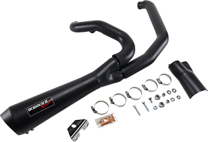 Road Rage 2:1 Short Exhaust System Black, 2, nordicamoto.ro
