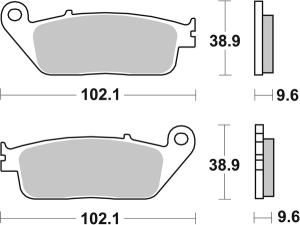 Hf Street Ceramic Organic Brake Pads, 2, nordicamoto.ro