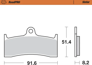 Roadpro Sinder fékbetét, első, 1, nordicamoto.ro
