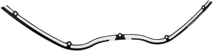 Windscreen Trim Black, Silver