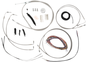 Complete Stainless Braided Handlebar Cable/brake Line Kit Silver