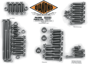 Bolt Kit Eng 07-16 Fl Polished, Stainless Steel, 1, nordicamoto.ro