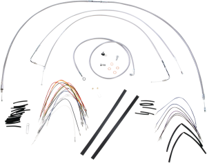 Complete Stainless Braided Handlebar Cable/brake Line Kit Silver