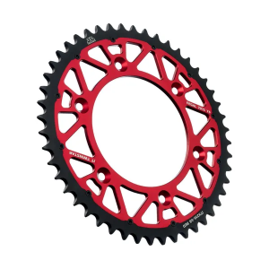 JT SPROCKETS Twinstar acél-alumínium hibrid lánckerék, fekete, piros , nordicamoto.ro