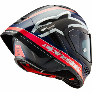ALPINESTARS SUPERTECH R10 CARBON TEAM teljes arcú sport sisak, fekete/kék/piros, M-es méret, 4, nordicamoto.ro