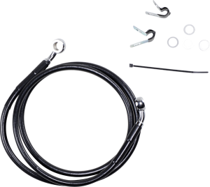 Extended Length Black Vinyl Brake Line Kit Black Oversize [+203 mm (8'')], 1, nordicamoto.ro