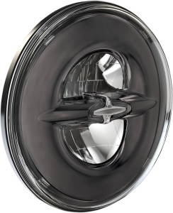 7(r) Reflector-style Headlight Dark Chrome, 1, nordicamoto.ro