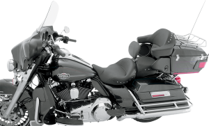 Super Touring 2-up Seat With Driver Backrest Option Black