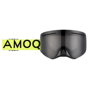 AMOQ Vision Vent+ motoros szán szemüveg mágneses lencsével, HiVis/fekete – füstös, nordicamoto.ro