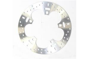 Round D-series Scooter Brake Rotor Silver, Stainless Steel