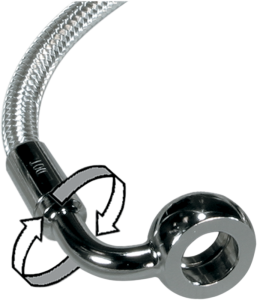 E-z Align Dot Braided Single Disc Front Brake Line Chrome, Sterling Chromite® Ii, 2, nordicamoto.ro