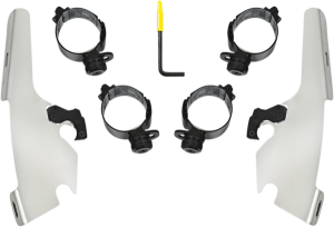 Fats/slim Windshield  Trigger-lock Complete Mount Kit Polished, 1, nordicamoto.ro