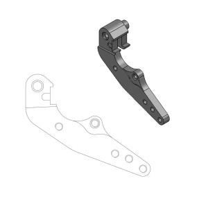 Rögzítőkonzol a 298 mm-es Dakar első féklemezhez, fekete, 1, nordicamoto.ro