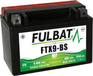 Fulbat FTX9-BS karbantartásmentes motorkerékpár-akkumulátor savval, 3, nordicamoto.ro