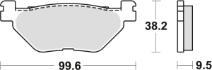 TRW szinterezett hátsó fék tárcsák STREET YAMAHA TDM 900 '02–'14/XV 950 '13–/XT 1200 Z '10-/FJR 1300 '01-/XVS 1300 '07-'16/XV 1700 '03-'16/XV 1900 '06-'16, 1, nordicamoto.ro
