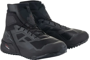 Motorkerékpáros túra-/kalandmotoros csizma, Alpinestars Cr-1 fekete cipő, nordicamoto.ro