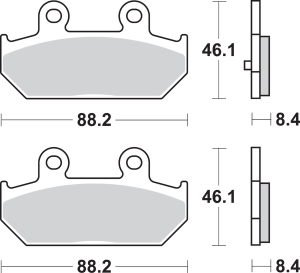 Ms Scooter Maxi Sintered Brake Pads