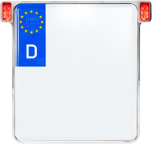 All-in-one 2.0 License Plate Holder W/ Led Plate Lights, Brake And Rear Lights Chrome, 1, nordicamoto.ro