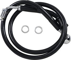 Extended Length Stainless Steel Brake Line Black, Vinyl Coated