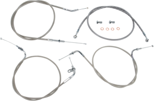Stainless Handlebar Cable/line Kit Silver, 1, nordicamoto.ro