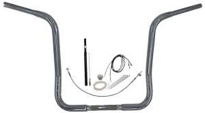 1-1/4(r) Ez Install Round Top Handlebar Kit Silver, 1, nordicamoto.ro