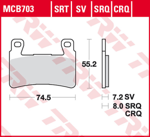 Srt Series Sindered Front Brake Pads