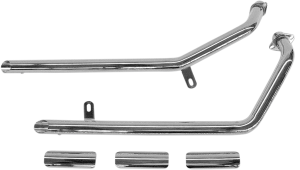 Drag Pipes Exhaust System Chrome, 1, nordicamoto.ro