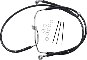 Extended Length Black Vinyl Brake Line Kit Black
