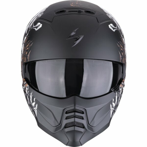 Casca moto SCORPION EXO-COMBAT II GENESIS L Negru mat/Alb/Auriu, 3, nordicamoto.ro