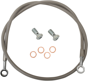 Extended Length Brake Line Silver Oversize [+152 mm (6'')], 1, nordicamoto.ro