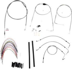 Complete Stainless Braided Handlebar Cable/brake Line Kit Silver, 1, nordicamoto.ro