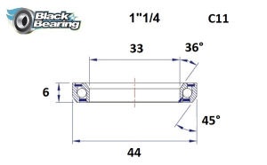 Headset Bearing, 1, nordicamoto.ro