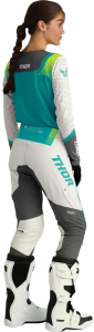 Thor Sportmode Velocity női nadrág, fehér/szürke, 9/10-es méret, 2, nordicamoto.ro