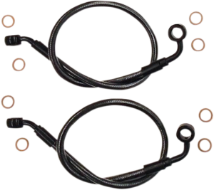 Braided Front Brake Line Black, Black Pearl Standard, 1, nordicamoto.ro