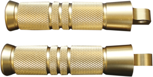 Accutronix Foot Pegs Knurled Slotted Folding Brass Brass