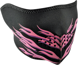 Half Mask Pink Flames Black, 1, nordicamoto.ro