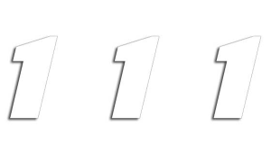 One Series Numbers White, 3, nordicamoto.ro