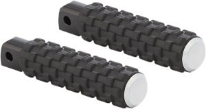 M-eight Fusion Footpegs Black, Silver, 1, nordicamoto.ro