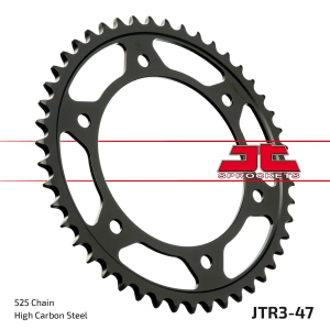 JT SPROCKETS indukciós edzésű, fekete-cink bevonatú hátsó lánckerék, fekete, cink 