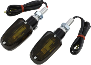 Oblong Aluminum Body Marker Lights Black, Matte, 1, nordicamoto.ro