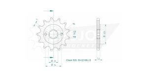 Standard Sprocket Front 520 Natural, 2, nordicamoto.ro