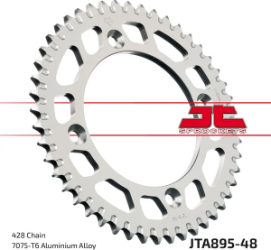 JT SPROCKETS Self-cleaning, Lightweight Rear Sprocket Silver 