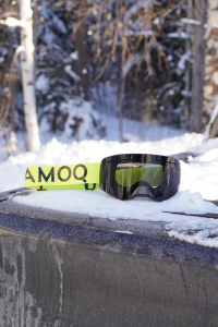AMOQ Vision Vent+ motoros szán szemüveg mágneses lencsével, HiVis/fekete – füstös, 3, nordicamoto.ro