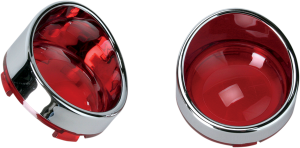 Visor-style Bezel And Lens For Deuce-style Turn Signals Chrome, 1, nordicamoto.ro