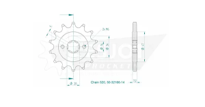 Standard Sprocket Front 520 Natural, 2, nordicamoto.ro