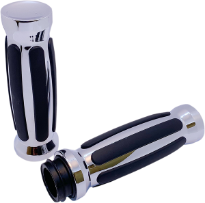 Custom Straight Rubber Grips Black