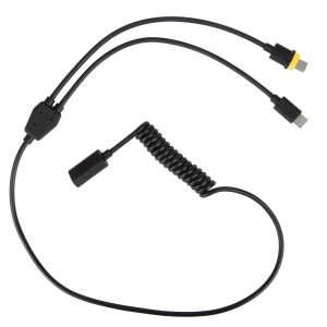 Hó, eFire Goggle USB-C 2 az 1-ben hosszabbítókábel, fekete, nordicamoto.ro