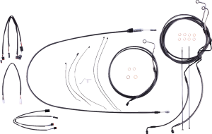 Black Pearl Designer Handlebar Installation Kit Black, 2, nordicamoto.ro