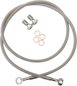 Extended Length Brake Line Silver Oversize [+152 mm (6'')], 1, nordicamoto.ro